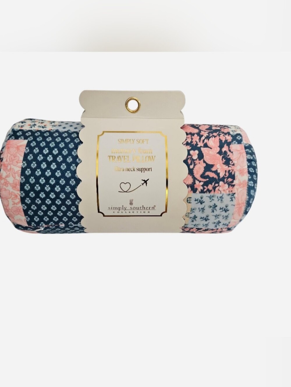 Simply Southern Simply Soft Pink & blue memory foam travel pillow NEW